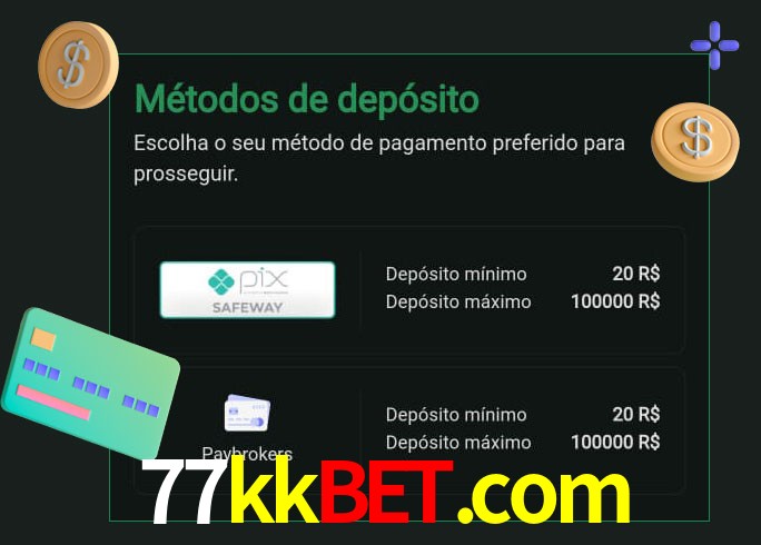O cassino 77kkbet.com oferece uma grande variedade de métodos de pagamento